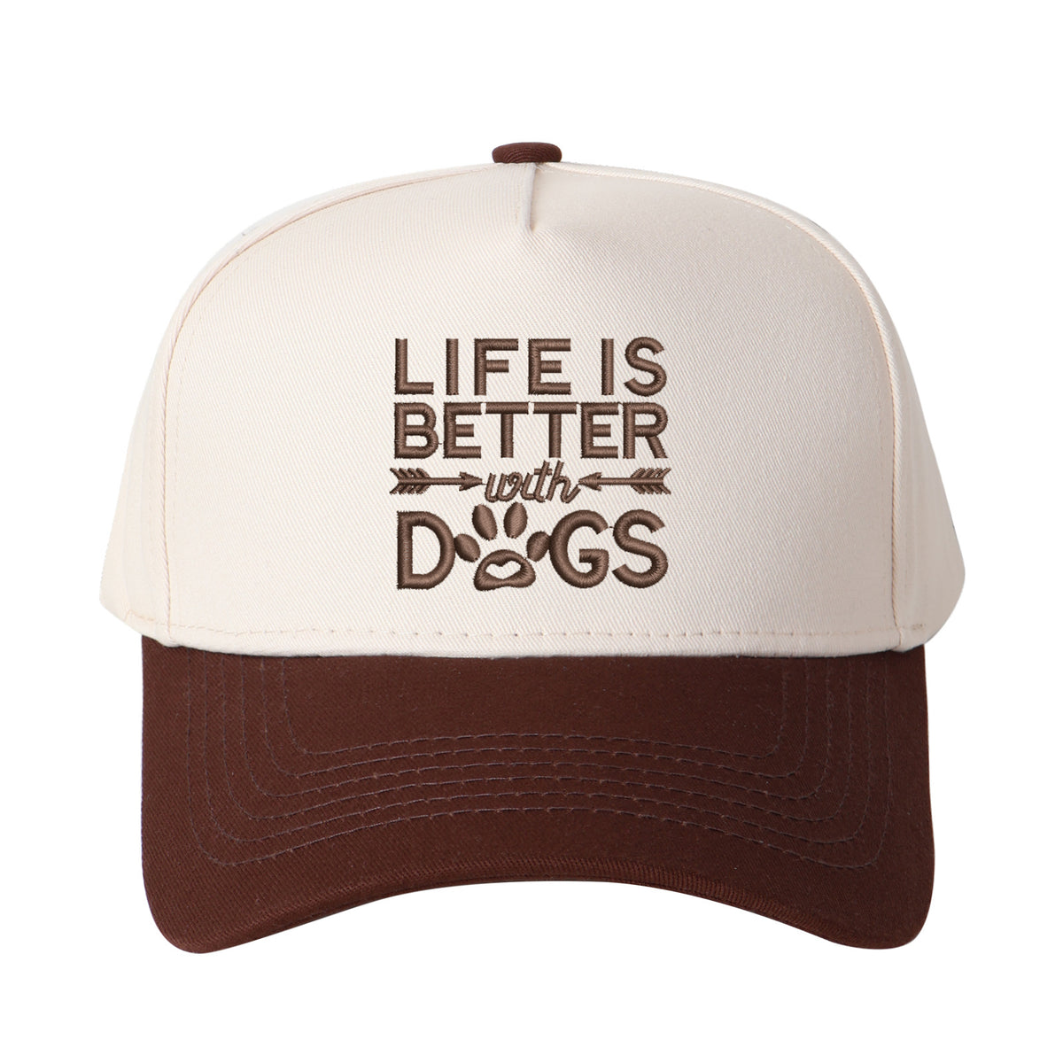 Life Is Better With Dogs Embroidered Trucker Hat
