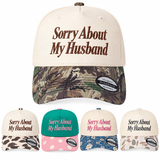 5-Panel Embroidered Cotton Trucker Hat with Printed Brim and Structured Front, Adjustable Unisex Baseball Cap, 1 Piece