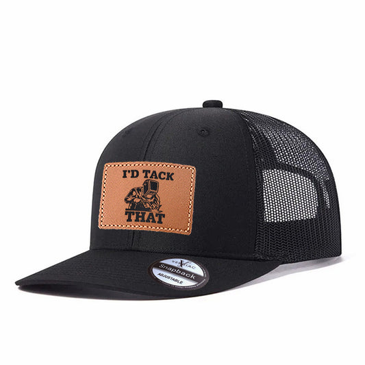 I'd Tack That Leather Patch Trucker Hat