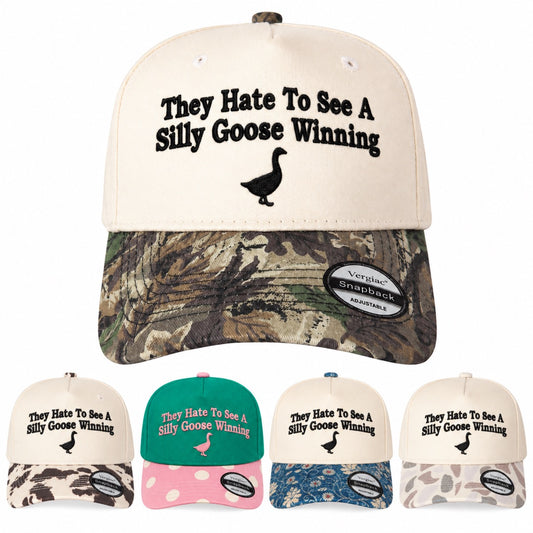 5-Panel Embroidered Cotton Trucker Hat with Printed Brim and Structured Front, Adjustable Unisex Baseball Cap, 1 Piece