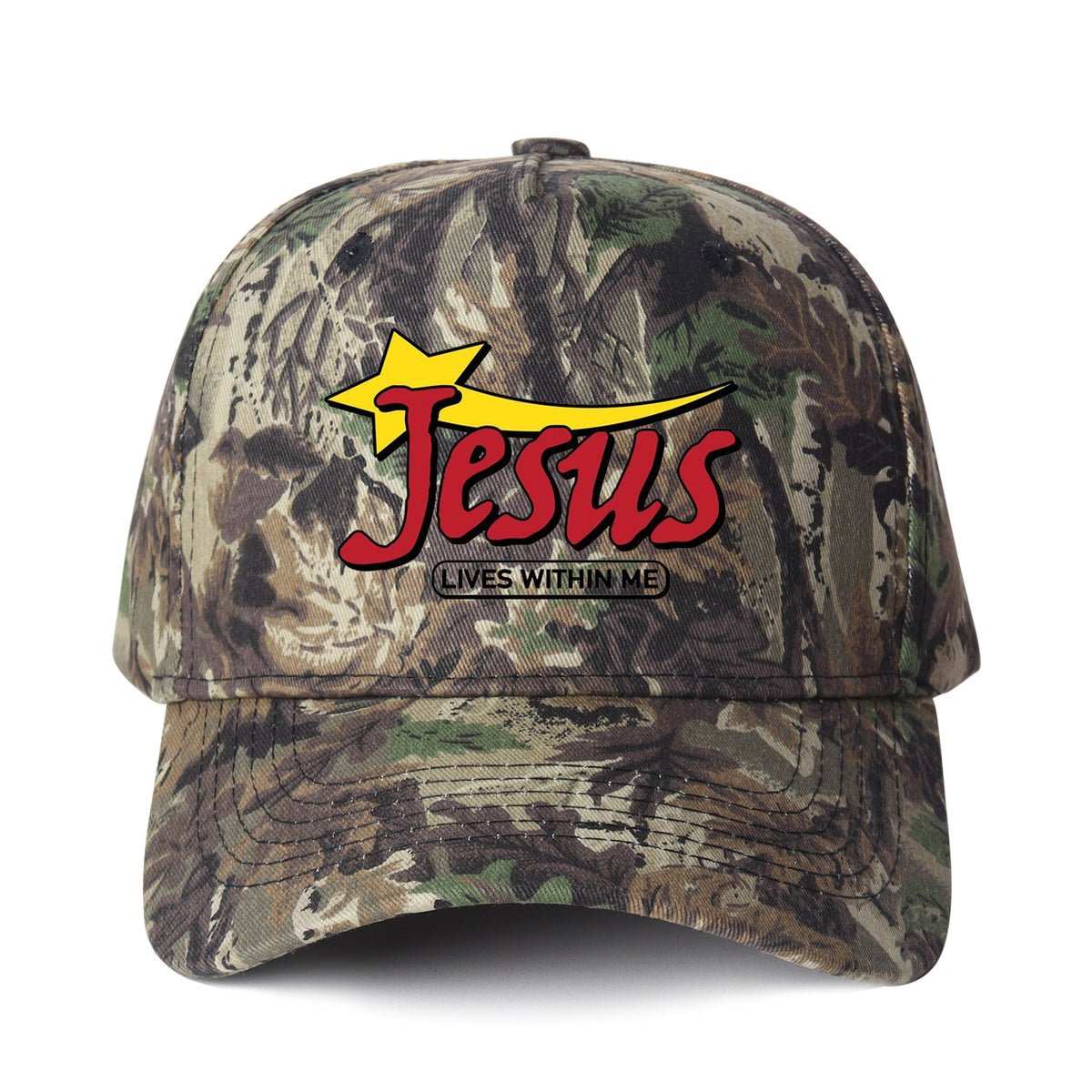 Jesus Lives Within Me Embroidered Trucker Hat