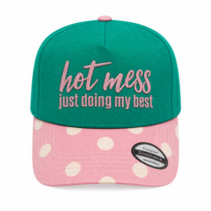 Hot Mess Just Doing My Best 5-Panel Trucker Hat