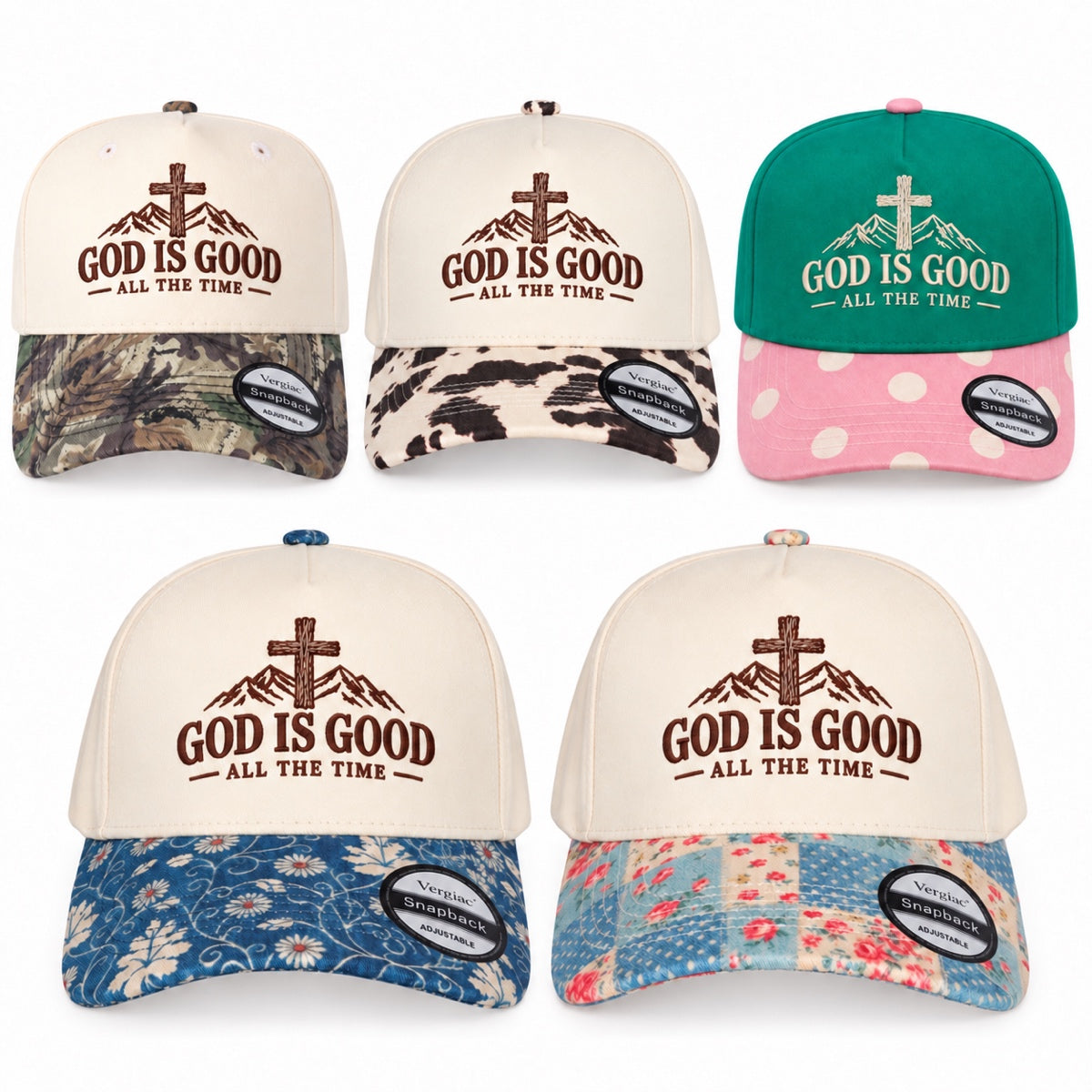 God Is Good All The Time 5-Panel Trucker Hat