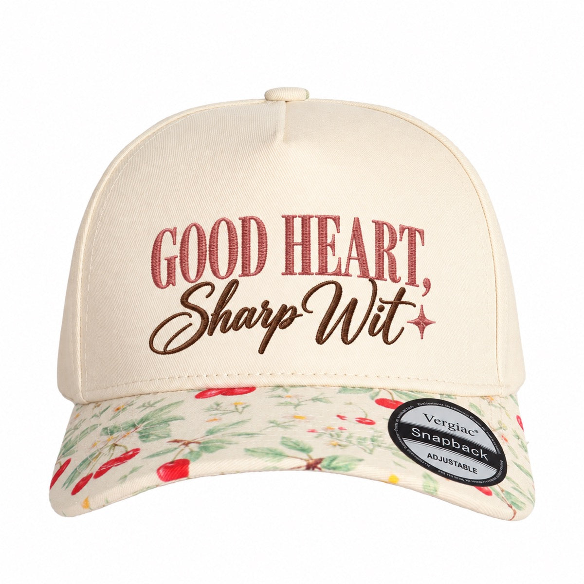 Good Heart, Sharp Wit 5-Panel Trucker Hat