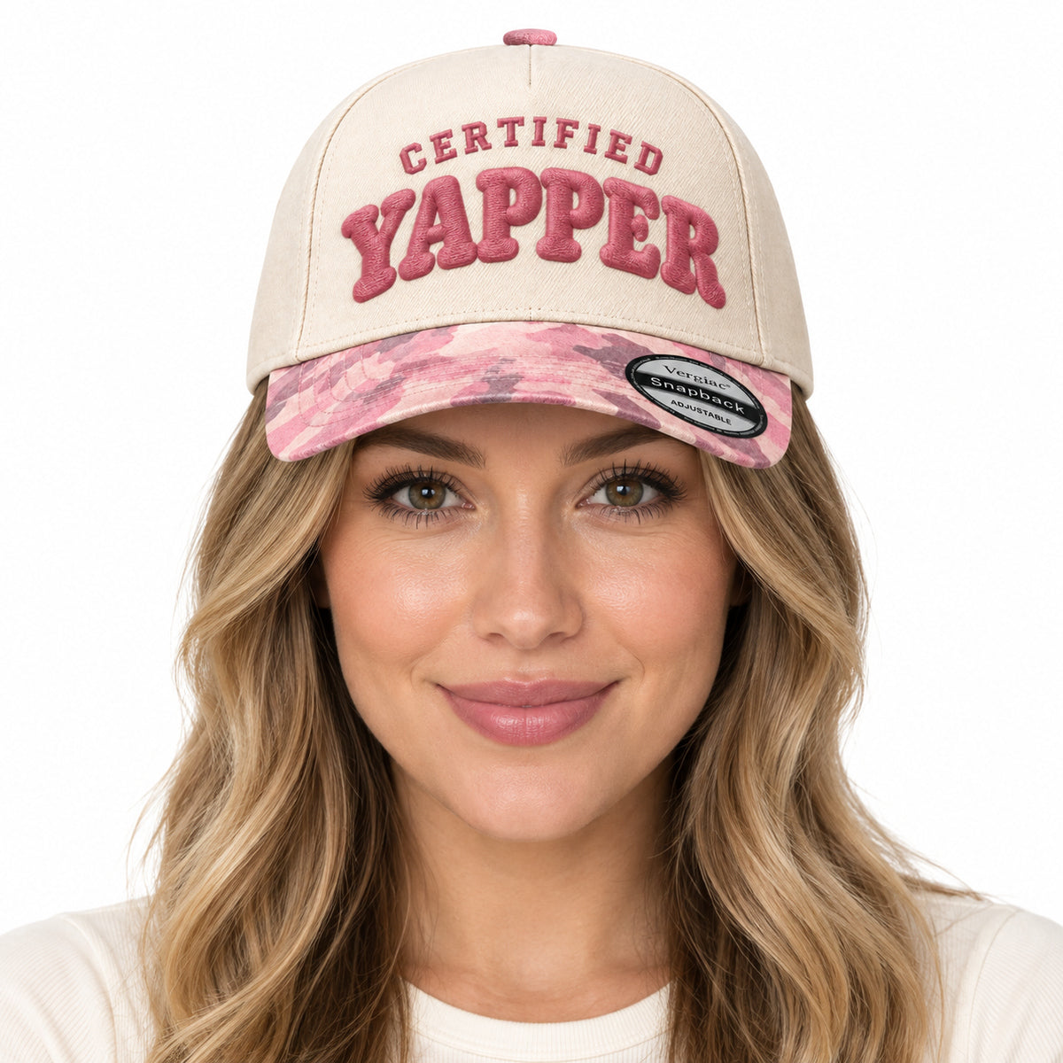 Certified Yapper Novelty Rounded 5-Panel Trucker Hat