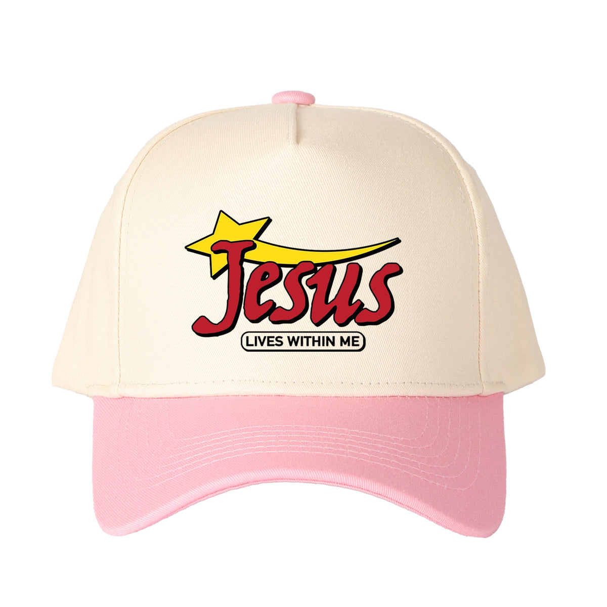 Jesus Lives Within Me Embroidered Trucker Hat