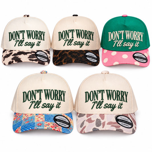 5-Panel Embroidered Cotton Trucker Hat with Printed Brim and Structured Front, Adjustable Unisex Baseball Cap, 1 Piece