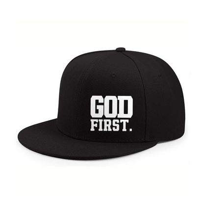 God First. Embroidered Trucker Hat