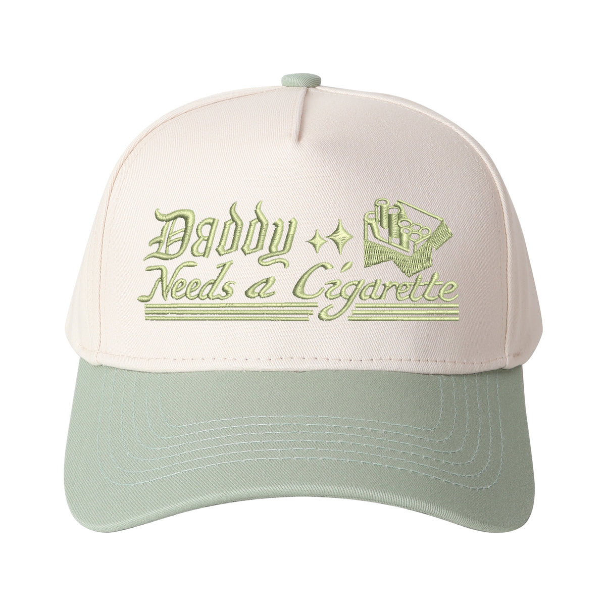 Daddy Needs A Cigarette Embroidered Trucker Hat