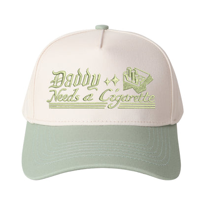 Daddy Needs A Cigarette Embroidered Trucker Hat