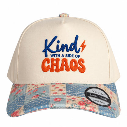 5-Panel Embroidered Cotton Trucker Hat with Printed Brim and Structured Front, Adjustable Unisex Baseball Cap, 1 Piece