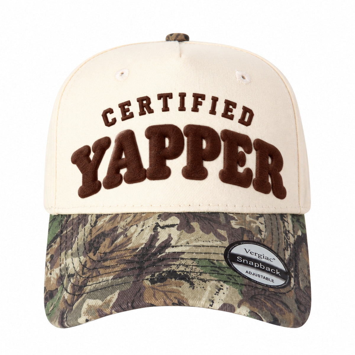 Certified Yapper Novelty Rounded 5-Panel Trucker Hat