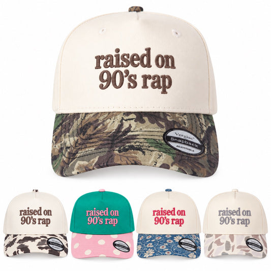 5-Panel Embroidered Cotton Trucker Hat with Printed Brim and Structured Front, Adjustable Unisex Baseball Cap, 1 Piece