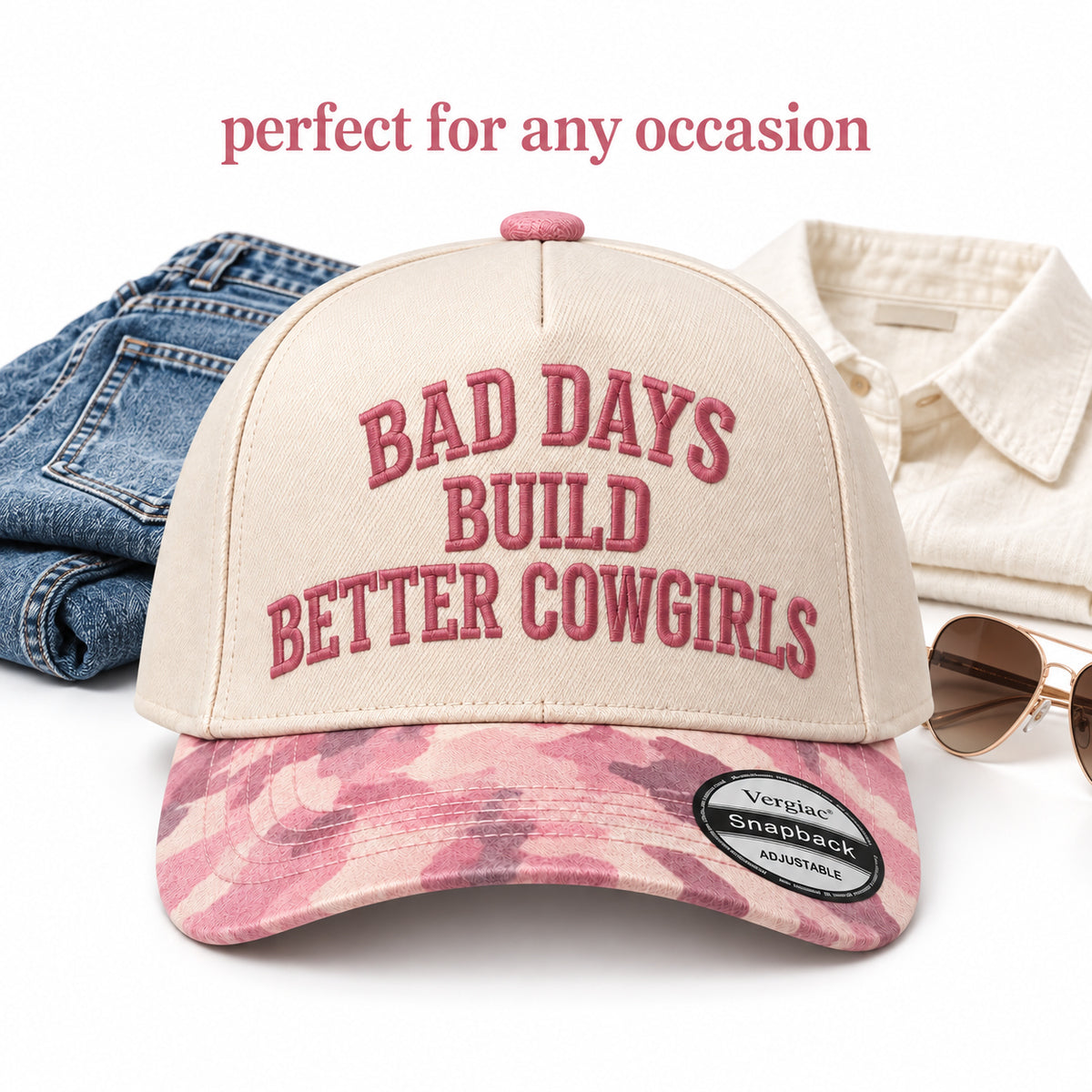 Bad Days Build Better Cowgirls Western Cowboy 5-Panel Trucker Hat