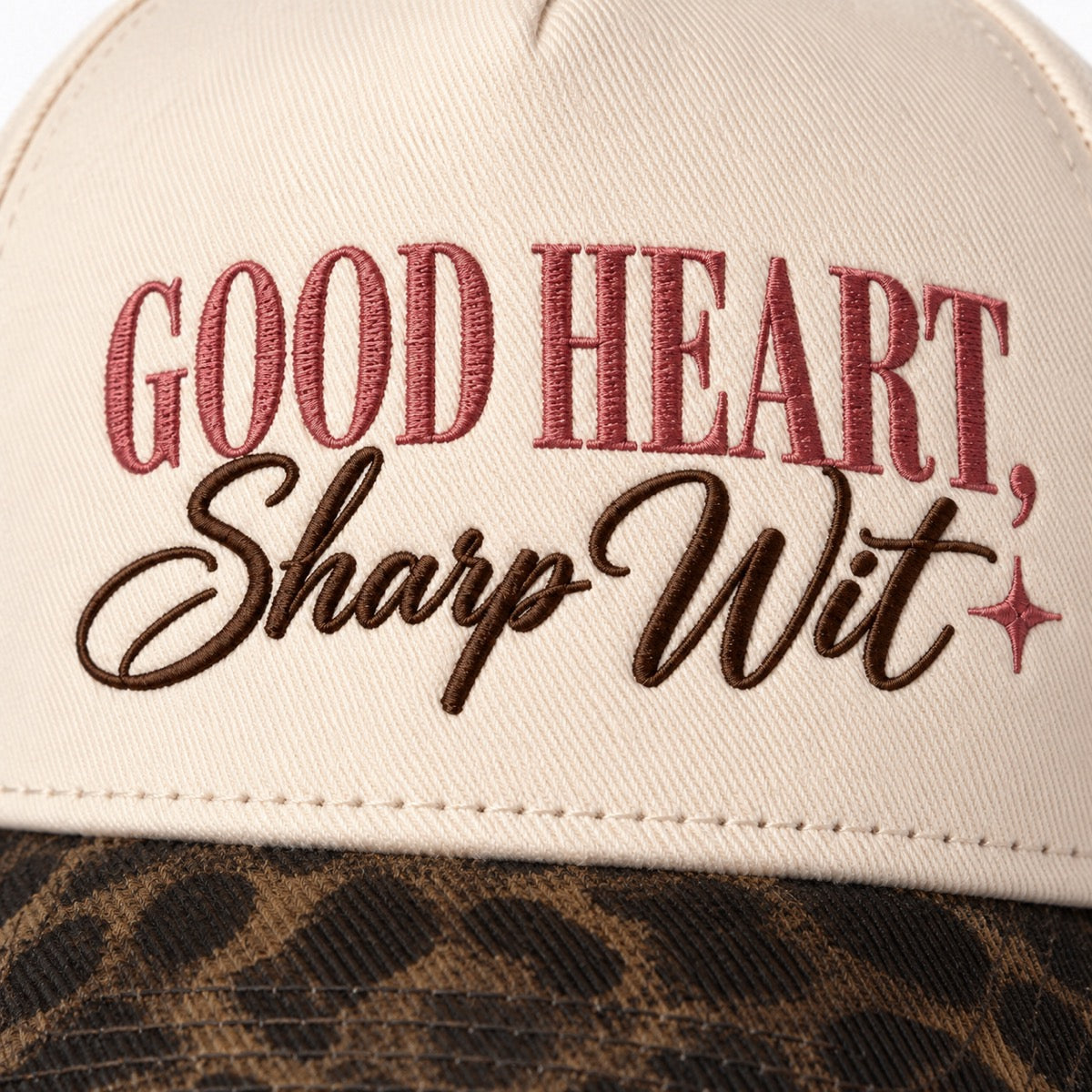 Good Heart, Sharp Wit 5-Panel Trucker Hat