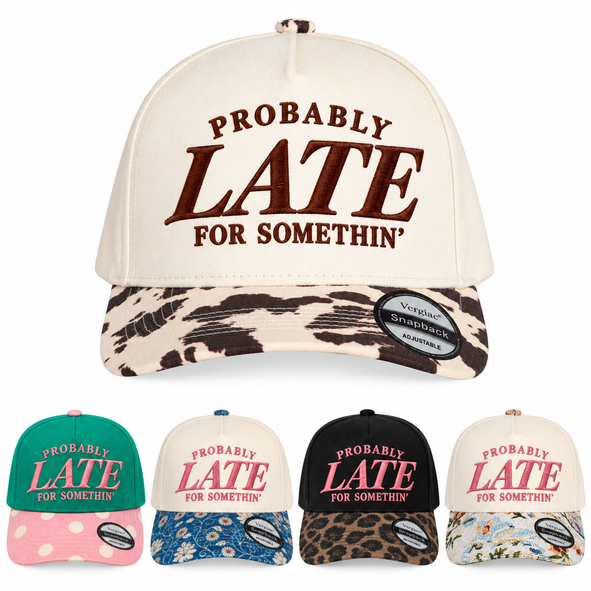 Probably Late For Somethin 5-Panel Trucker Hat