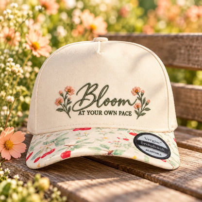 Bloom At Your Own Pace 5-Panel Trucker Hat