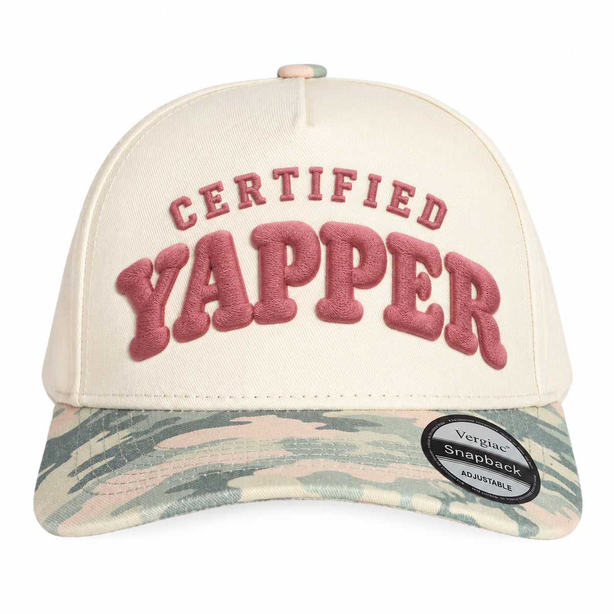 Certified Yapper Novelty Rounded 5-Panel Trucker Hat