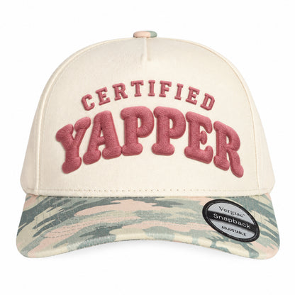 Certified Yapper Novelty Rounded 5-Panel Trucker Hat