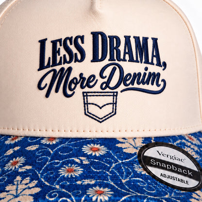 Less Drama, More Denim 5-Panel Trucker Hat