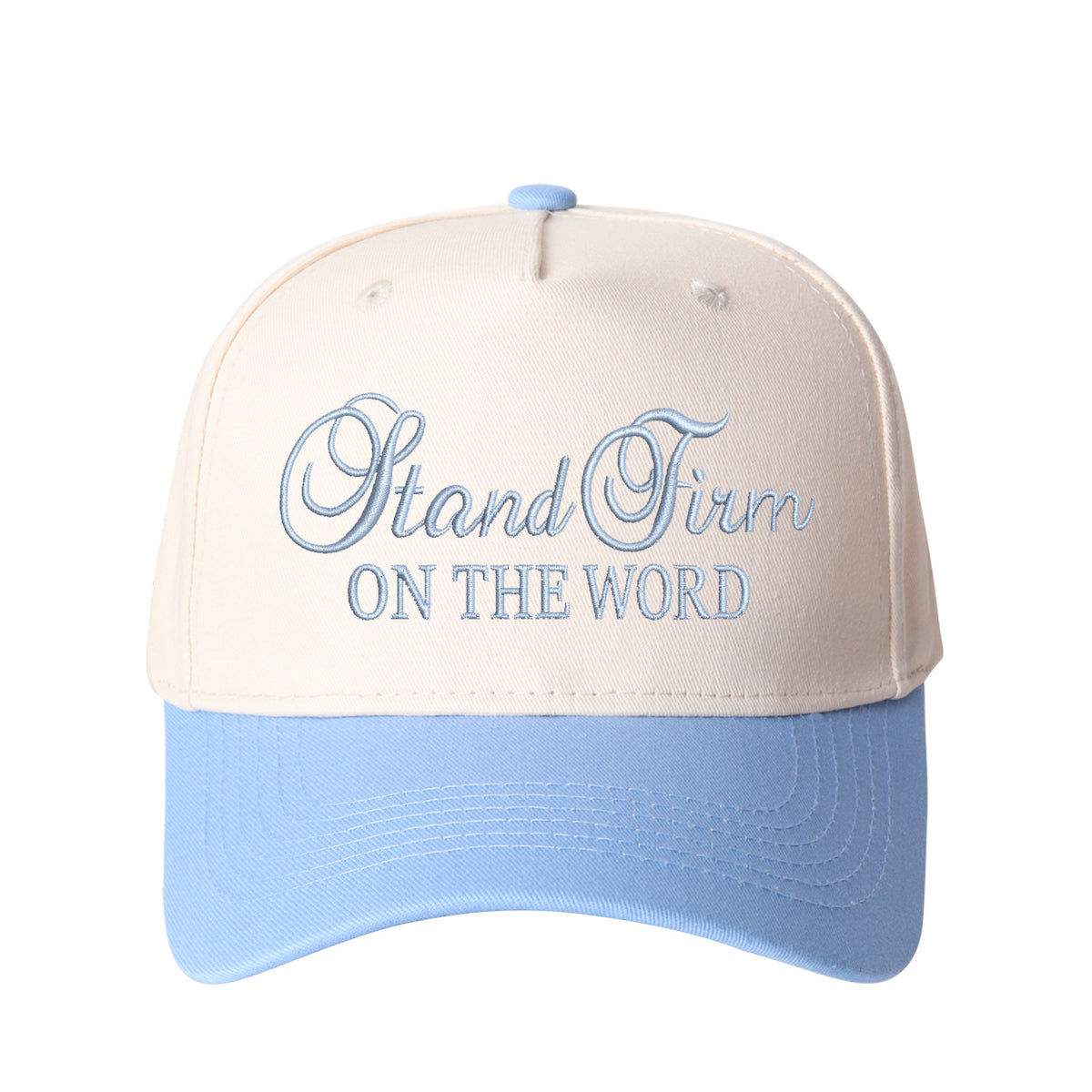 Stand Firm On The Word Embroidered Trucker Hat