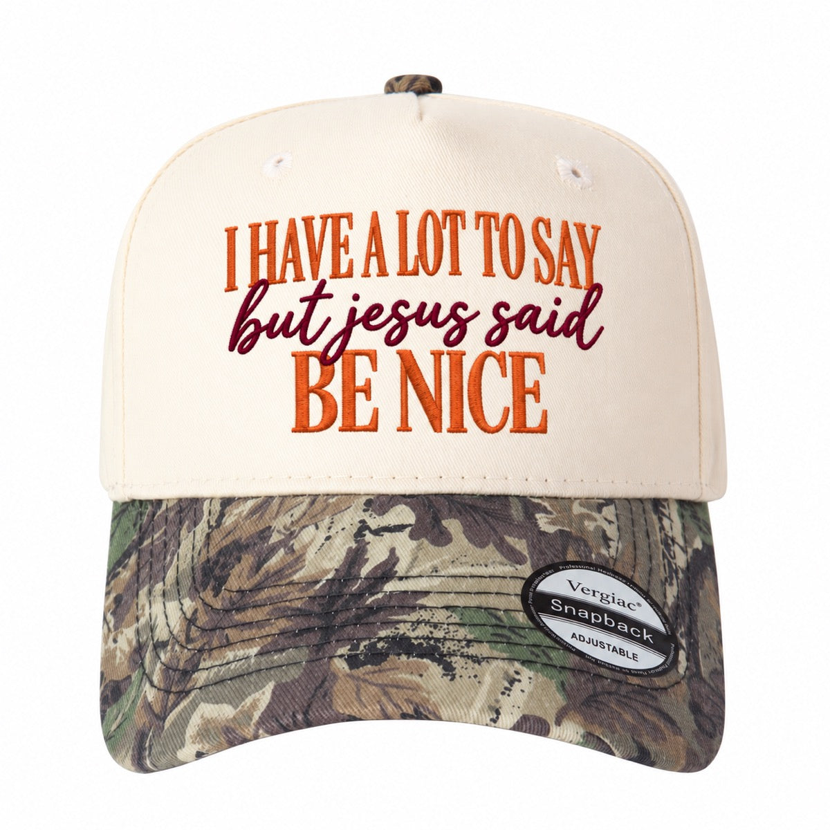 I Have A Lot To Say But Jesus Said Be Nice 5-Panel Trucker Hat