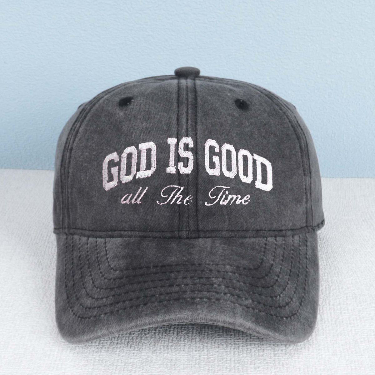 God Is Good All The Time Embroidered Trucker Hat