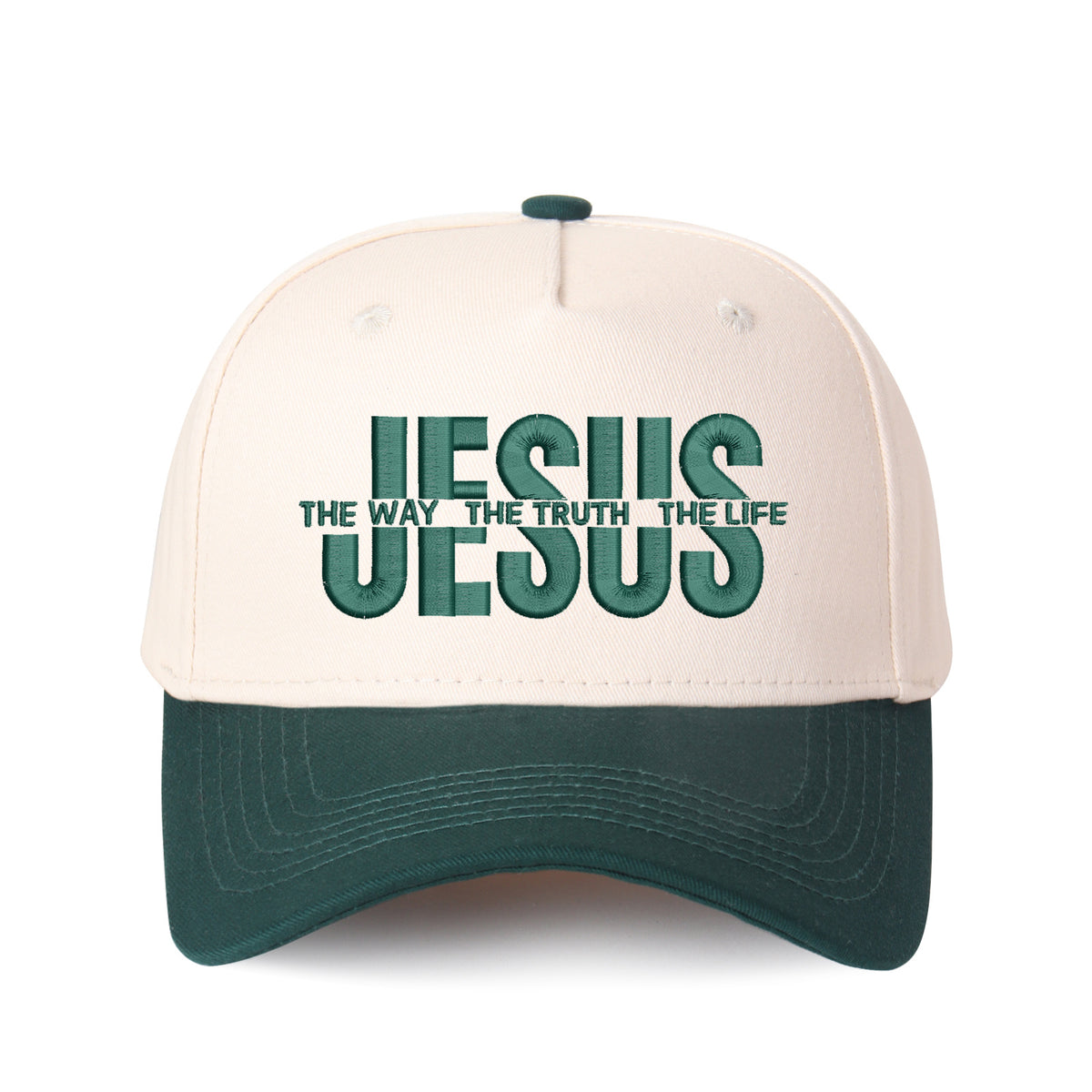Jesus The Way The Truth The Life Embroidered Trucker Hat