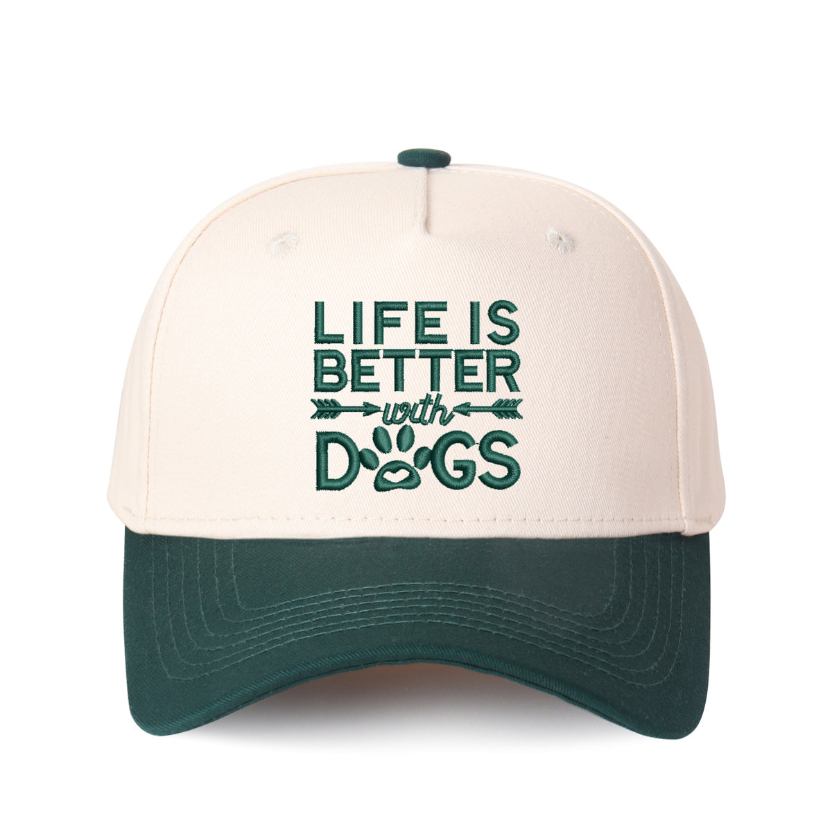 Life Is Better With Dogs Embroidered Trucker Hat