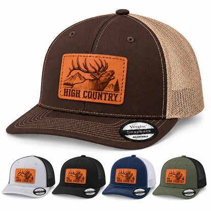 High Country Leather Patch Trucker Hat