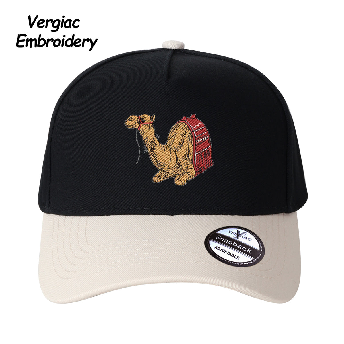 Camel Embroidered Trucker Hat