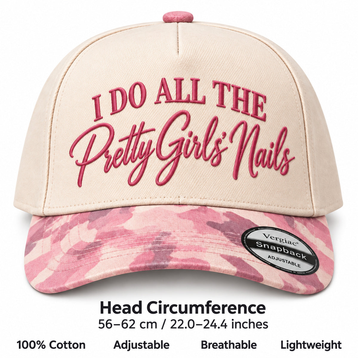 I Do All The Pretty Girls Nails Nail Art-themed 5-Panel Trucker Hat