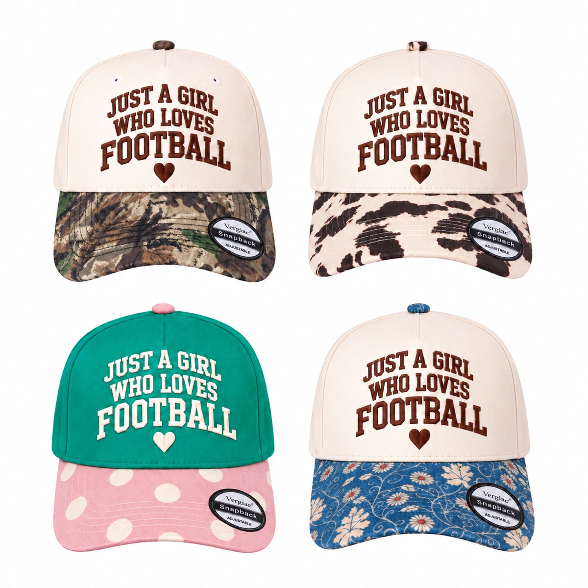 Just A Girl Who Loves Football 5-Panel Trucker Hat