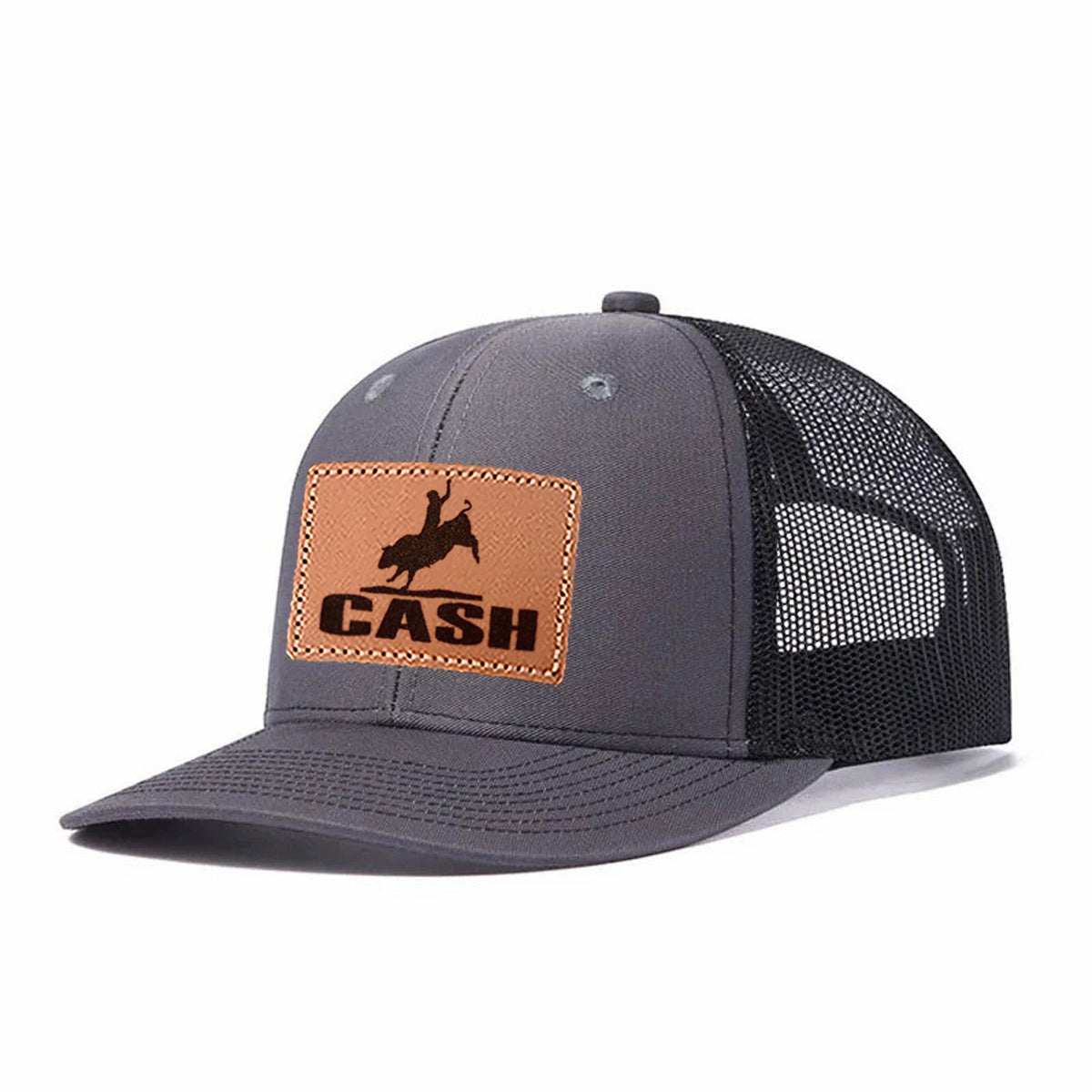 Rodeo Cash Leather Patch Trucker Hat