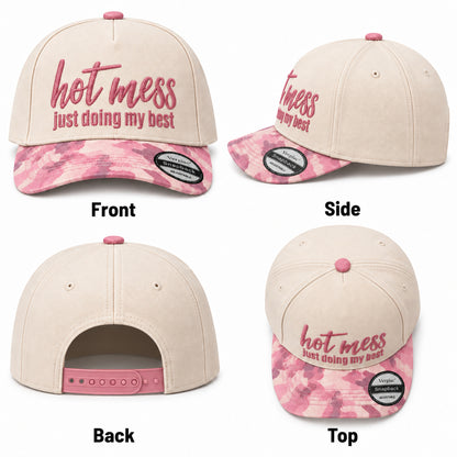 Hot Mess Just Doing My Best 5-Panel Trucker Hat