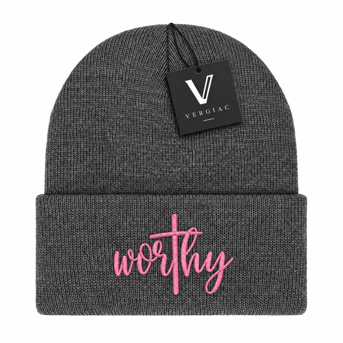 Worthy Embroidered Knit Beanie