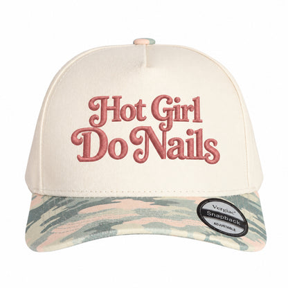Hot Girl Do Nails Vintage 5-Panel Trucker Hat