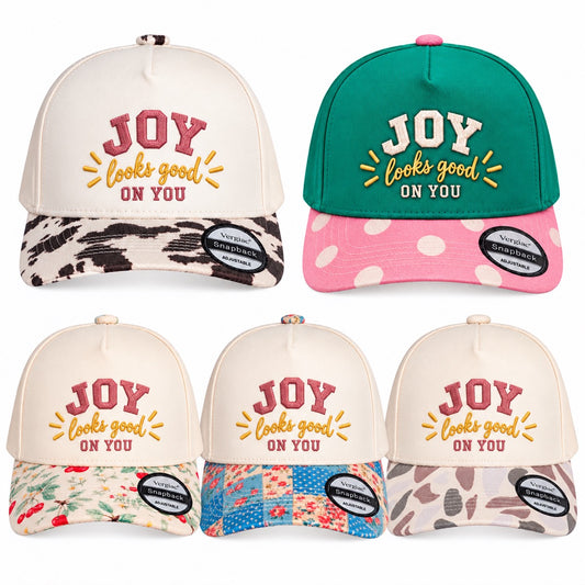 5-Panel Embroidered Cotton Trucker Hat with Printed Brim and Structured Front, Adjustable Unisex Baseball Cap, 1 Piece