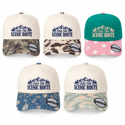Take The Scenic Route 5-Panel Trucker Hat
