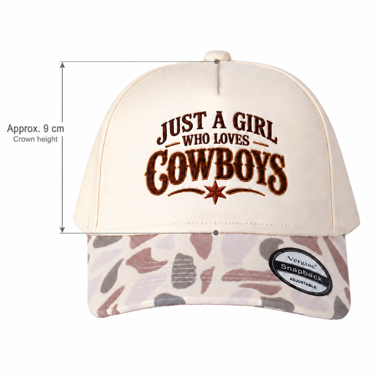 Just A Girl Who Loves Cowboys Western 5-Panel Trucker Hat