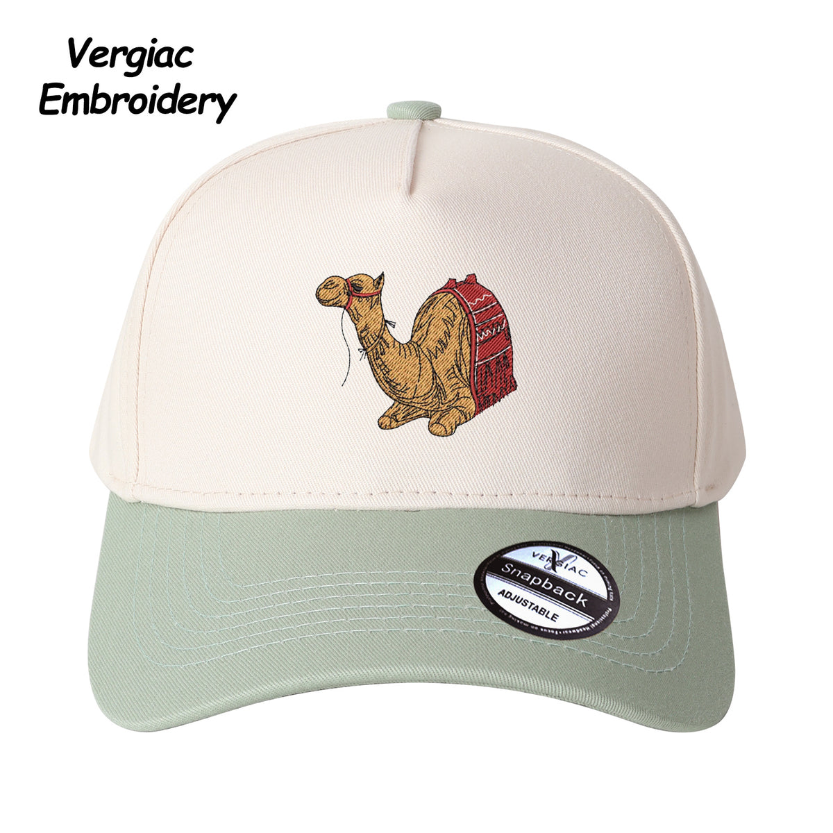 Camel Embroidered Trucker Hat