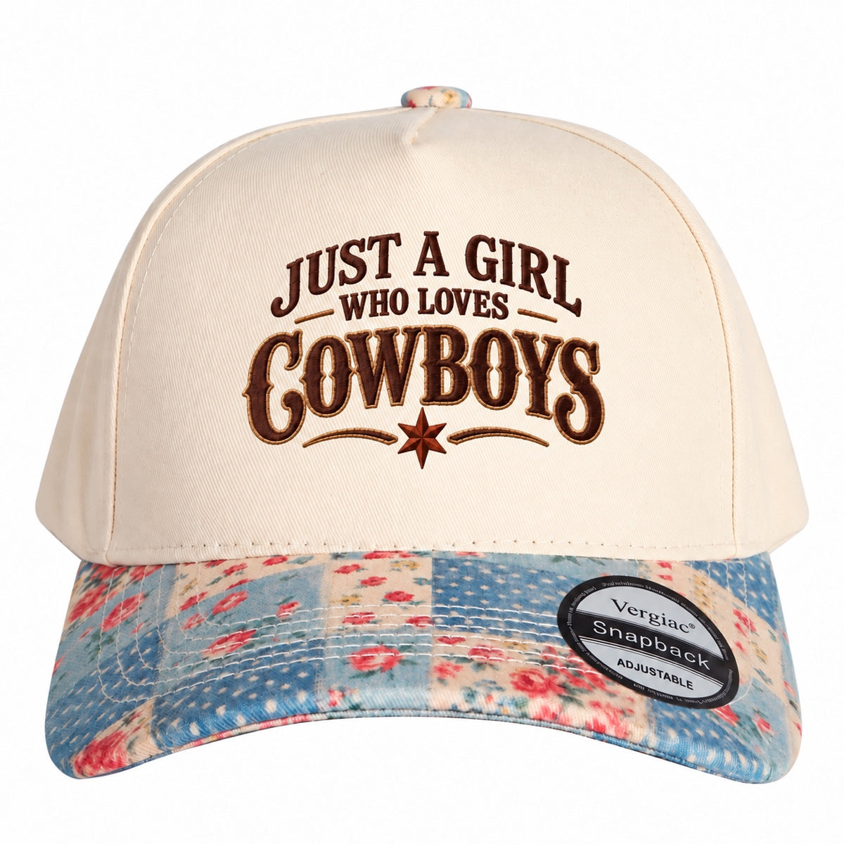 Just A Girl Who Loves Cowboys Western 5-Panel Trucker Hat