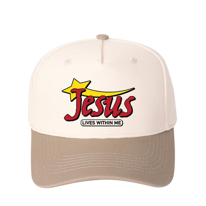 Jesus Lives Within Me Embroidered Trucker Hat