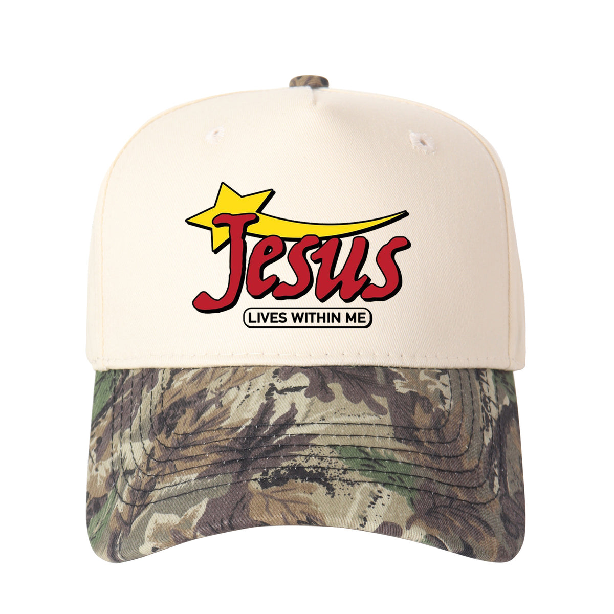 Jesus Lives Within Me Embroidered Trucker Hat