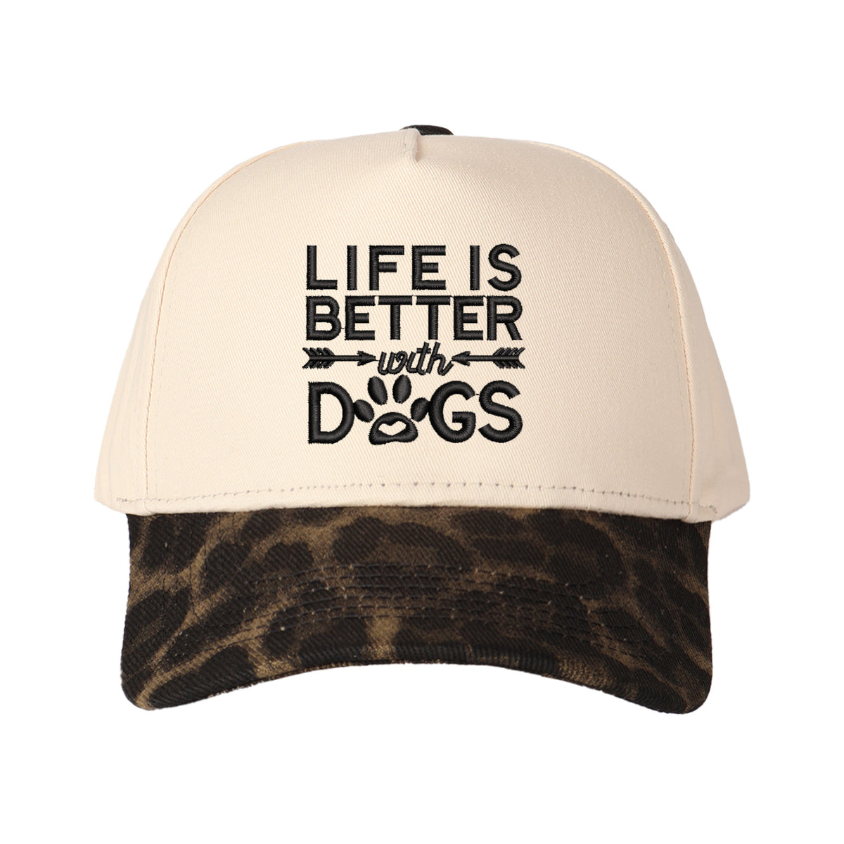 Life Is Better With Dogs Embroidered Trucker Hat