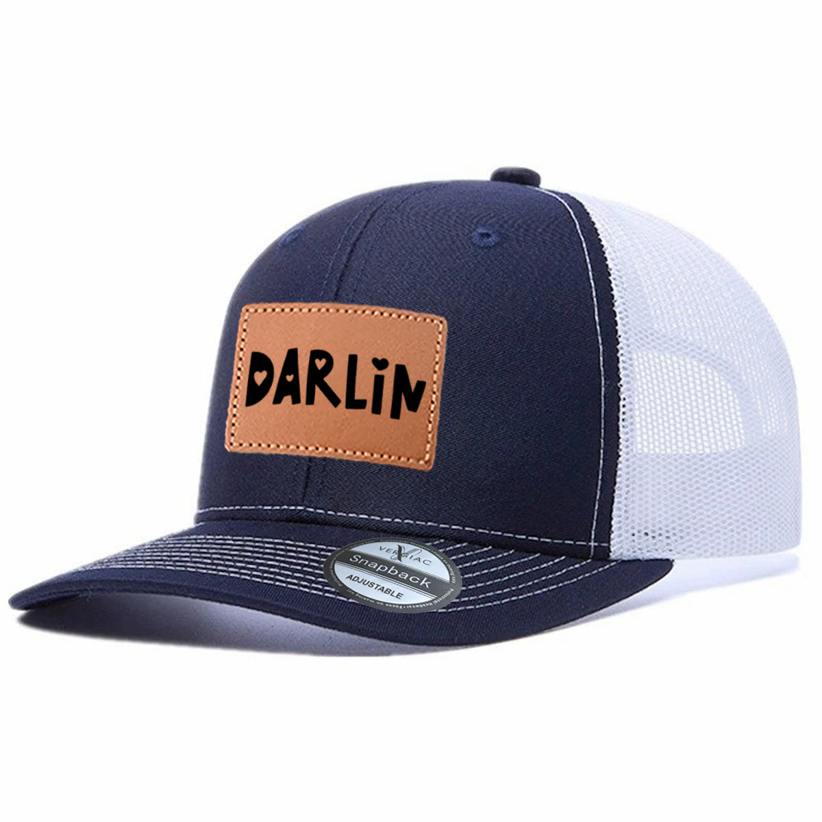 Darlin Leather Patch Trucker Hat
