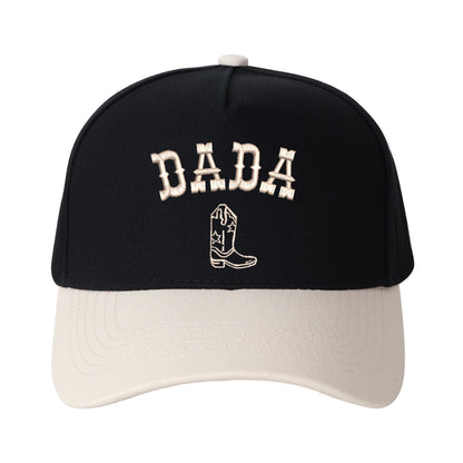 Father's Day Arched Dada Letter And Boot Embroidered Trucker Hat