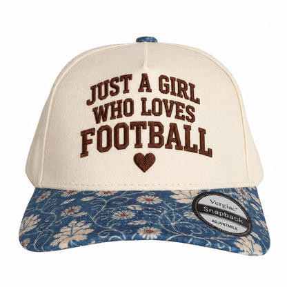 Just A Girl Who Loves Football 5-Panel Trucker Hat