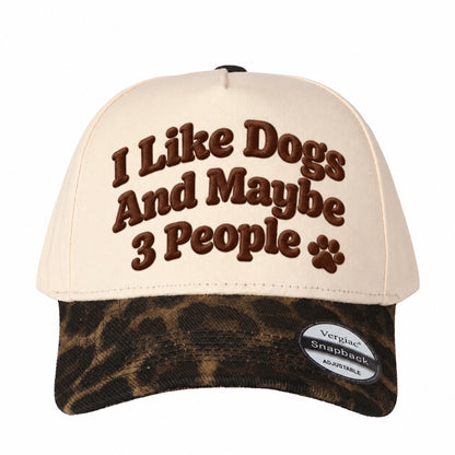 I Like Dogs and Maybe 3 People 5-Panel Trucker Hat