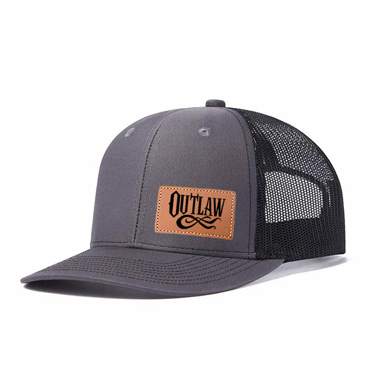 Outlaw Leather Patch Trucker Hat